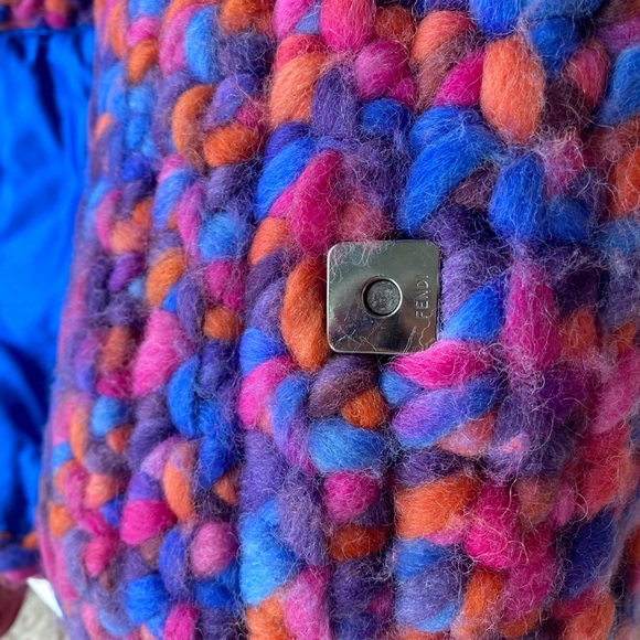 Fendi Vintage Pink & Blue Knitted Mama Baguette π - Picture 9 of 10